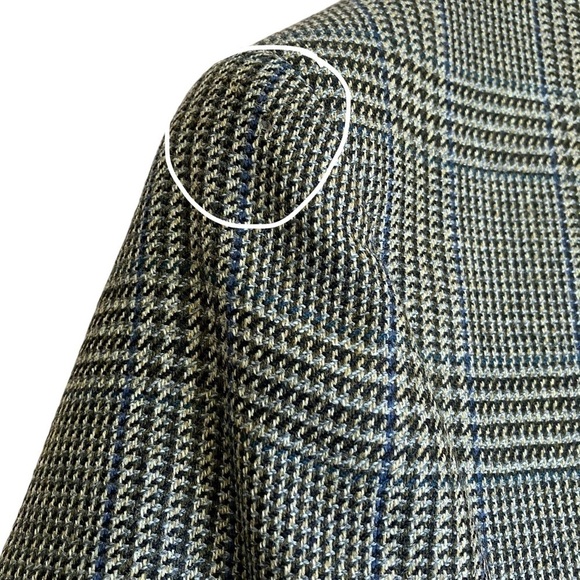 Lauren Ralph Lauren Vintage 90s Houndstooth Blazer Wool Academia Preppy Sz 43R - Picture 5 of 16